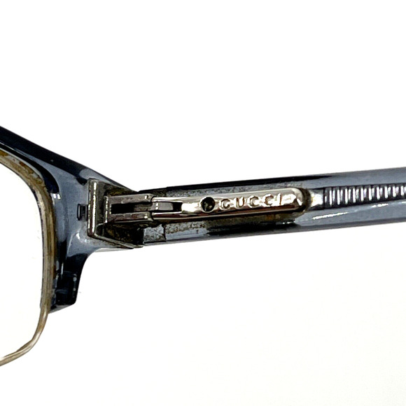 GUCCI GG 1505 ZN7 Eyeglass Frames Italy Half Rim 140 Clear Black Frame Side Logo - Picture 15 of 16